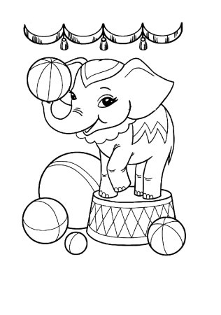 Цирк раскраска для детей