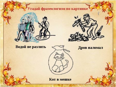 Фразеологизмы в картинках
