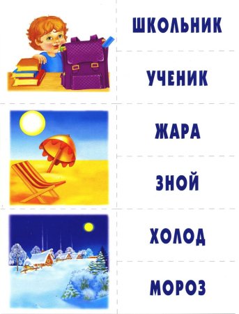 Игра - лото на синонимы скажи по другому