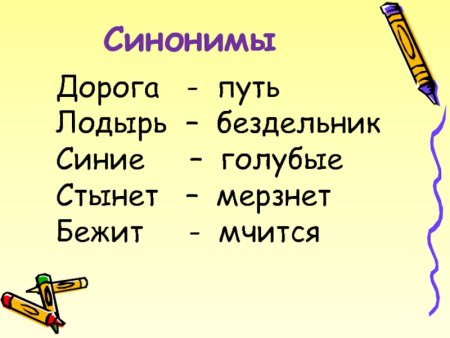 Синонимы примеры