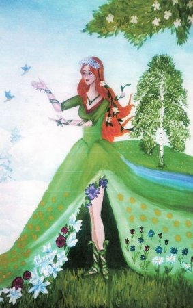 Весна в образе девушки