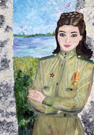 Рисование женщины на войне