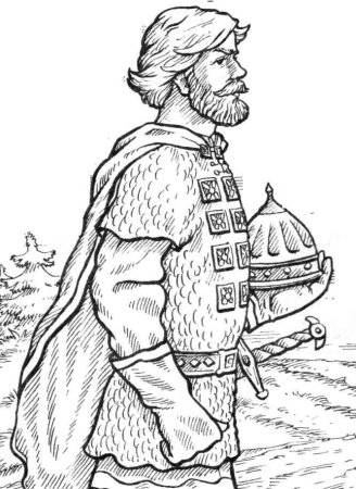 Князь Александр Невский раскраска