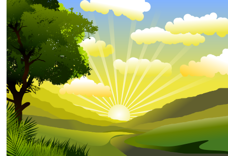 Мультяшный пейзаж