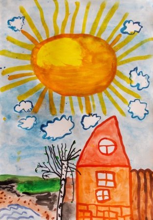 Утро рисунок для детей