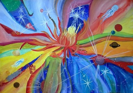 Фантастические цветы рисование