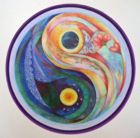 Мандала Инь Ян Гармония