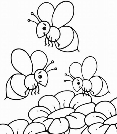 Пчела раскраска