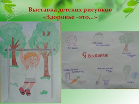 Выставка детских рисунков о здоровье