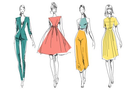 Эскизы одежды дизайнеров