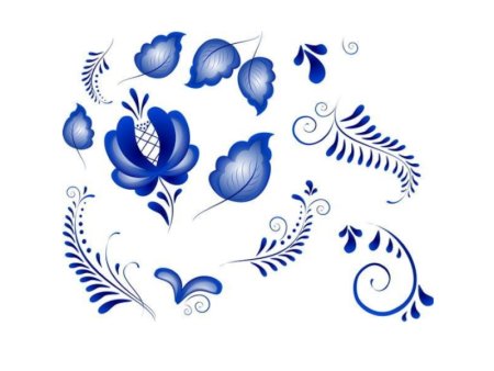 Элементы гжельской росписи Гжель