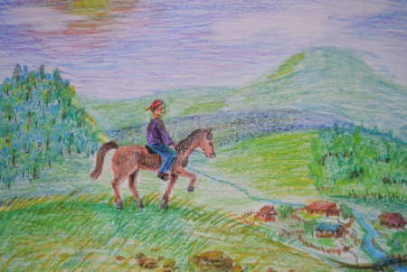 Горы рисунок для детей