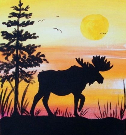 Силуэтное рисование для детей