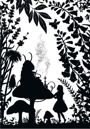 Вытынанка Алиса в стране чудес