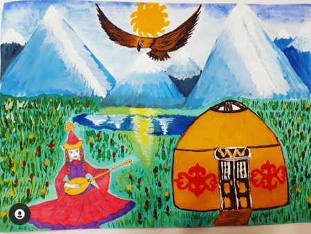 Казахстан рисунок