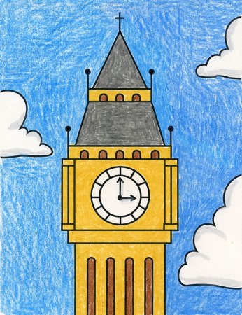 Биг Бен в Лондоне скетч