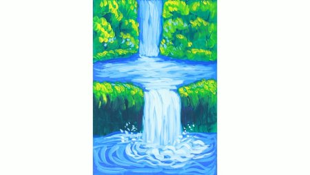 Водопад гуашью