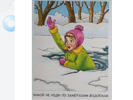 Рисунок на тему опасность на льду