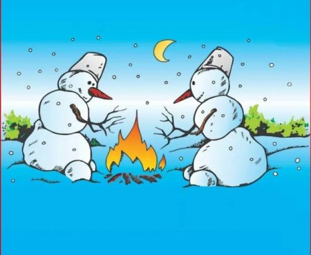 Холод карикатура