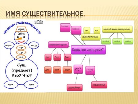 Имя существительное конспект