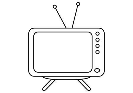 Раскраска телевизор