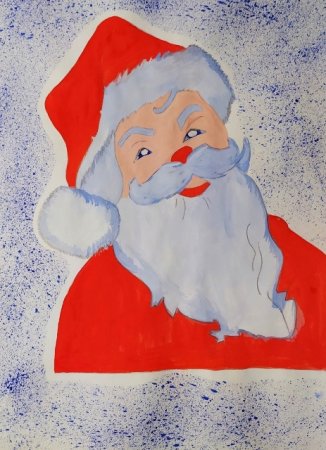 Портрет Деда Мороза аппликация