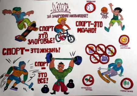Плакат на тему спорт