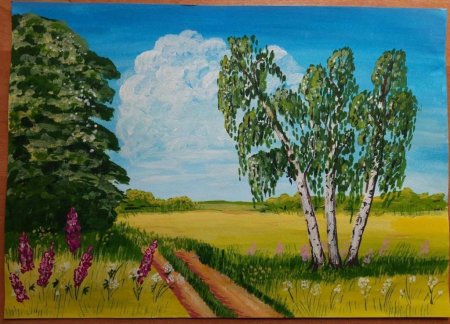 Пейзаж родной земли легко