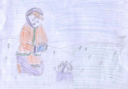 Детские рисунки к сказке 12 месяцев