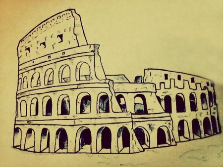 Древняя Греция Колизей рисунок