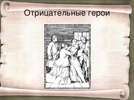 Отрицательные герои Недоросль