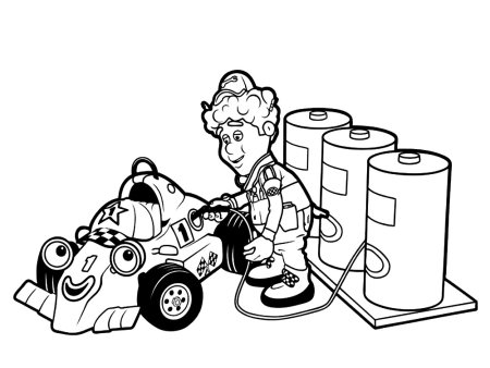 Автозаправка раскраска для детей