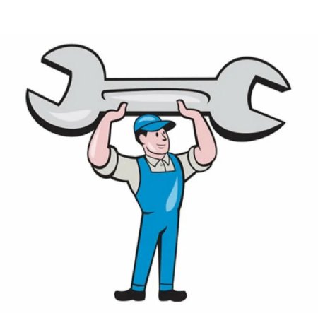 Механик с гаечным ключом