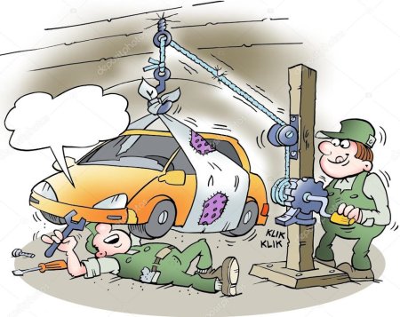Карикатуры автомастерских