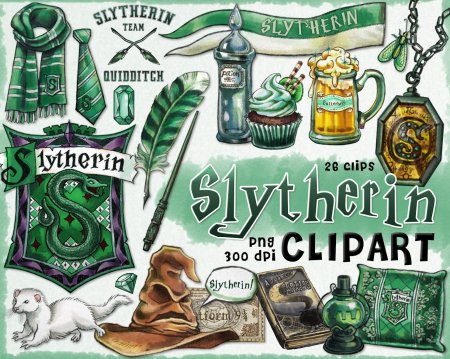 Наклейки Гарри Поттера Слизерина