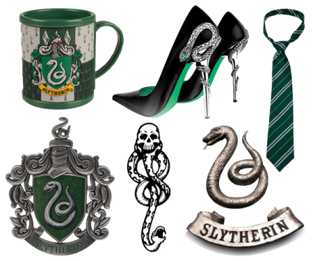 Серьги Гарри Поттер Слизерин