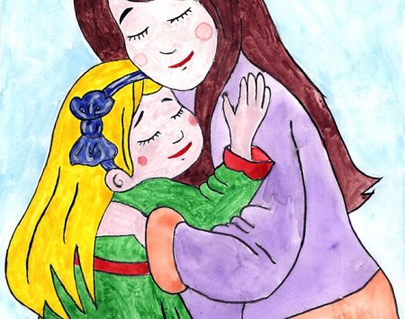 Рисунок на тему моя любимая мама