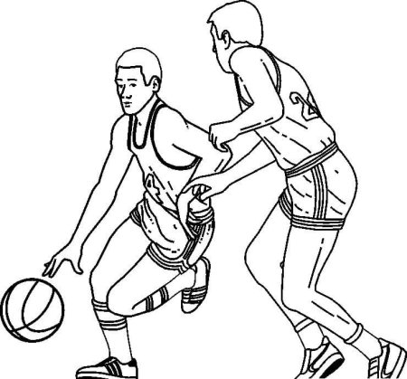Раскраска баскетболист