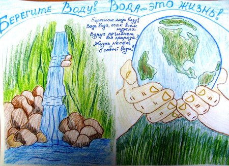 Плакат берегите воду
