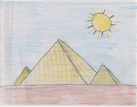 Египетские пирамиды рисунок
