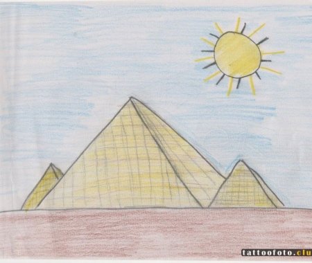 Египетские пирамиды рисунок