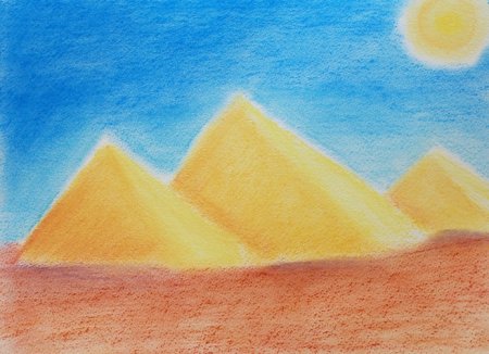 Рисование египетских пирамид с детьми