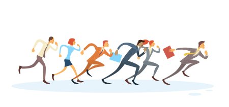 Конкуренция на белом фоне