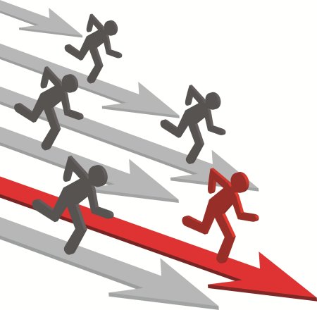 Бегущие человечки на стрелке