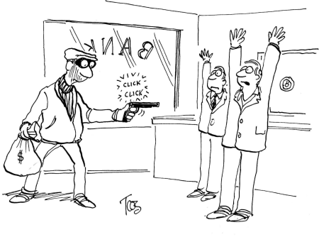 Ограбление банка иллюстрация