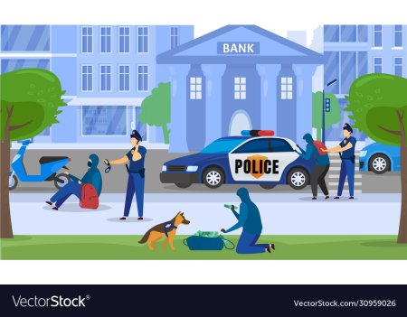 Ограбление банка иллюстрация