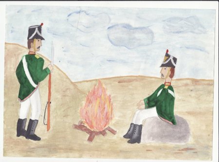 Детские рисунки Бородинское сражение 1812 года