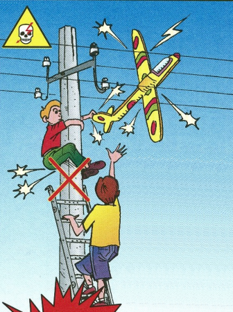 Плакат электропередач