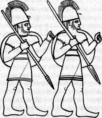 Ассирийский воин рисунок