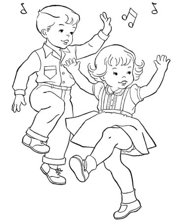 Детские танцы рисунок